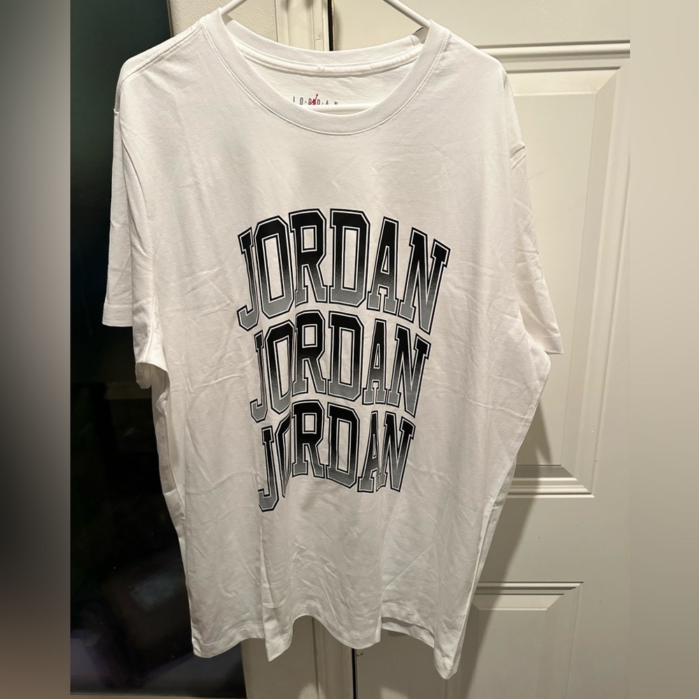 Jordan Stack Short Sleeve Graphic T-Shirt White XXL
